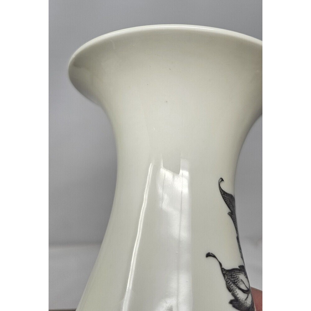 Vintage Schaubach Kunst Floral Tapered Hand Painted Vase Germany 8" Excellent - Picture 10 of 16
